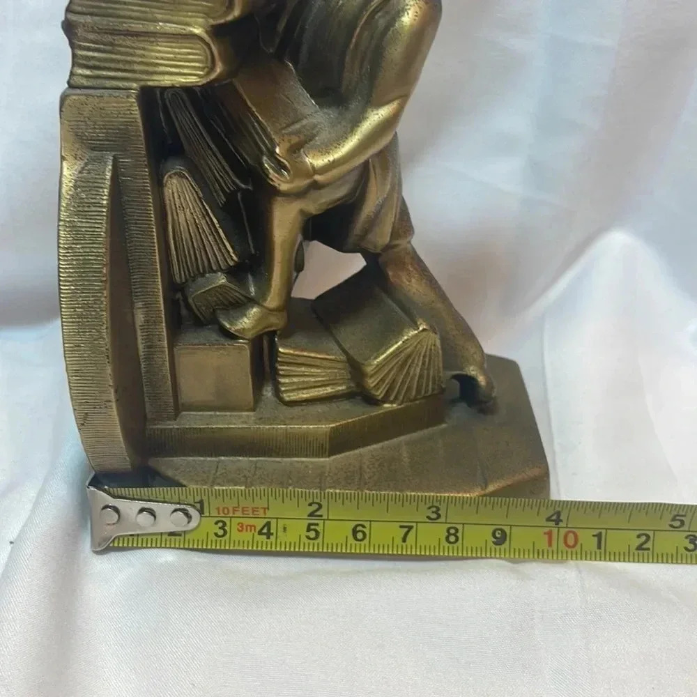 Vintage Art Deco Solid Brass Bookends - Picture 7 of 7